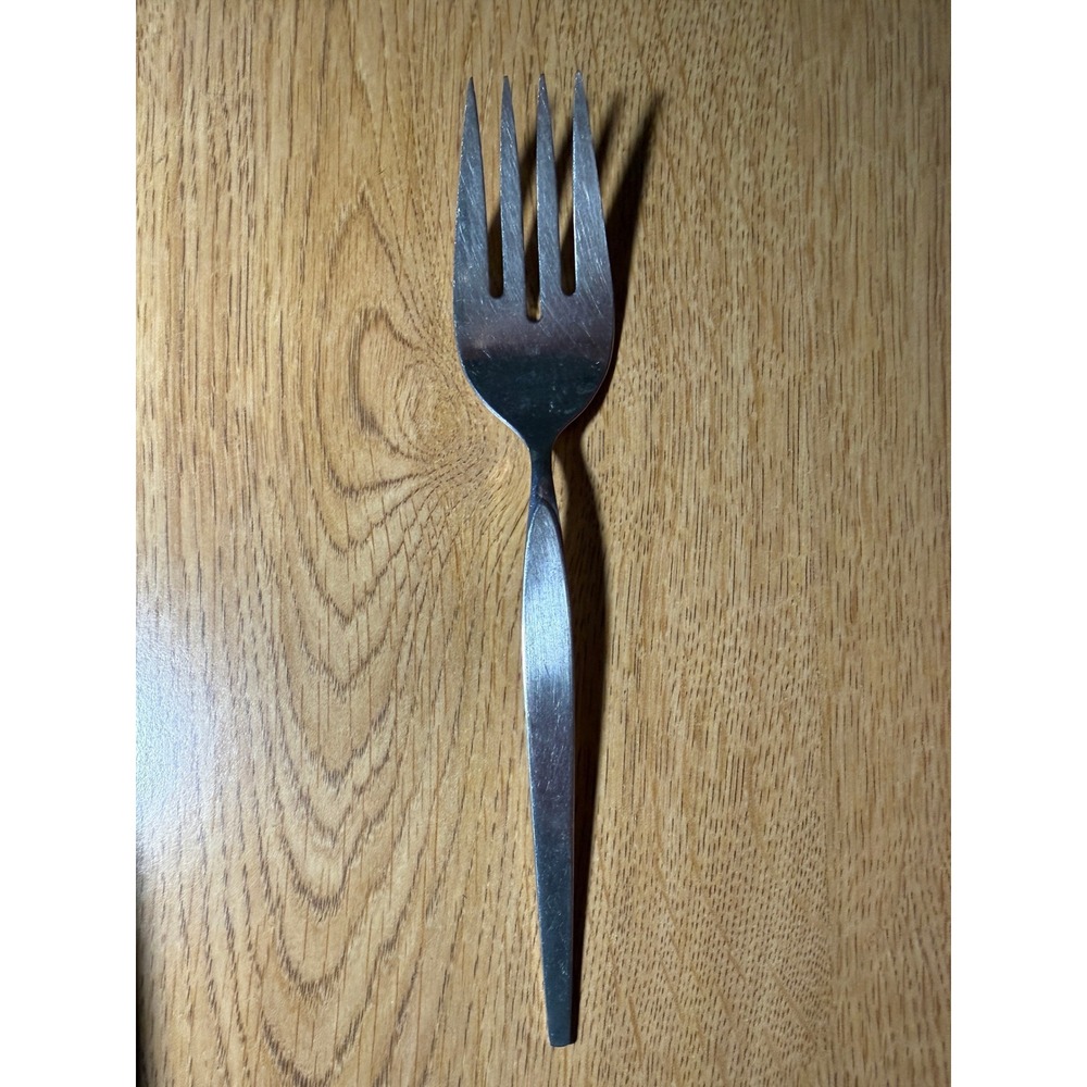 Vtg Oneida Community Frostfire Stainless Cold Meat Serving Fork 8.5" MCM USA